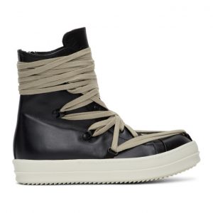 Rick Owens Black Capped High-Top Sneakers (RU20S7890 LTYW1)