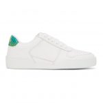 Versace White and Green Jungle Ilus Sneakers (DST239D D79V)
