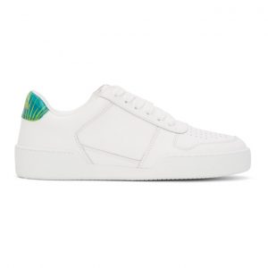 Versace White and Green Jungle Ilus Sneakers (DST239D D79V)