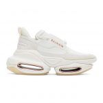 Balmain White B Bold Suede Sneakers (UN1C541LSSY)