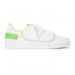 Valentino White and Green Valentino Garavani Backnet VLogo Sneakers (UY2S0C04WXS)