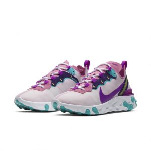 Nike WMNS React Element 55 Magic Flamingo / Vivid Purple / Eggplant (BQ2728-603)