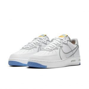 Nike Air Force 1 React White / Lt Smoke Grey / University Gold (CT1020-100)