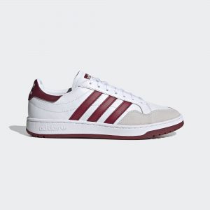 adidas Team Court Footwear White / Collegiate Burgundy / Core Black (EF6053)