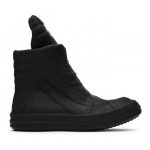 Rick Owens Black Rubber Geobasket High-Top Sneakers (RU20F3874 LCRUB)
