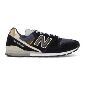 New Balance Black and Gold 996 Sneakers (CM996BH)