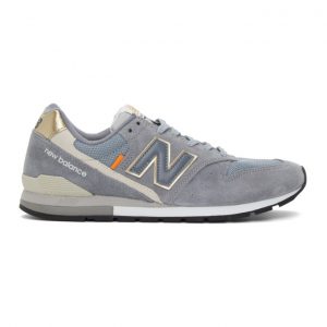 New Balance Grey and Gold 996 Sneakers (CM996BF)