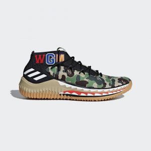 Adidas x Bape Dame IV 4 ‚Green Camo‘ (2018) (AP9974)