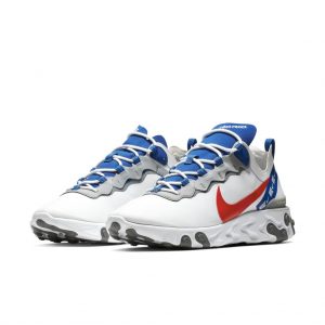 Nike  React Element 55 White Game Royal (2019) (CD7340-100)