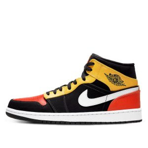 Air Jordan 1 Mid Black Amarillo Orange (2020) (852542-087)