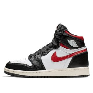 Air Jordan Nike AJ I 1 Retro High Black Gym Red (GS) (2019) (575441-061)