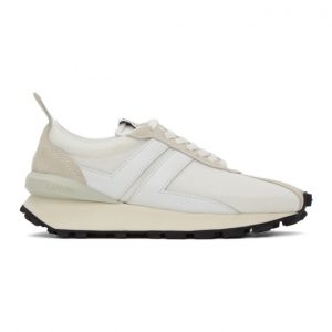Lanvin White Mesh Bumper Sneakers (FM-SKBRUC-DRAG-A20)