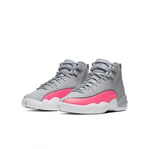 Jordan 12 Retro Wolf Grey Racer Pink (GS)