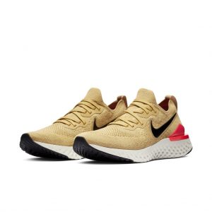 Nike Epic React Flyknit 2 Club Gold Black Red Orbit
