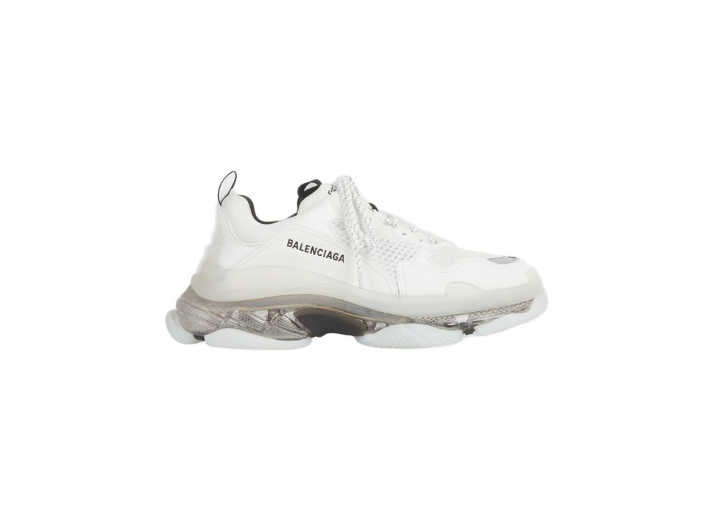 Blalenciaga Triple S Clear Sole White Grey