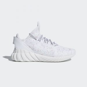 adidas Tubular Doom Sock White Grey Burgundy