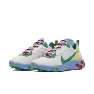 Nike React Element 55 Guava Ice Vast Grey Lucid Green