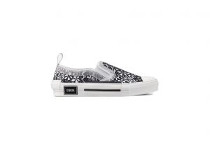 Dior And Shawn B23 Slip On Black White Embroidery