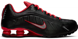Nike Shox R4 Black Metallic Silver Red