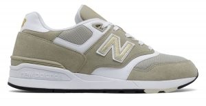 New Balance 597 Classic Khaki/White-Gold
