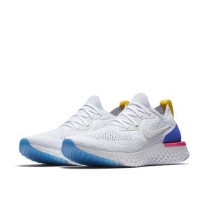 Nike Epic React Flyknit White Racer Blue Pink Blast (W)