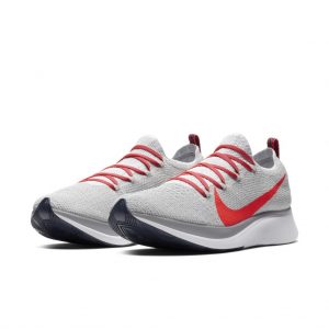 Nike Zoom Fly Flyknit Pure Platinum Bright Crimson
