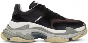 Balenciaga Triple S Black Burgundy