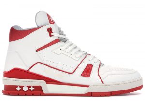 Louis Vuitton LV Trainer Sneaker Mid White Red