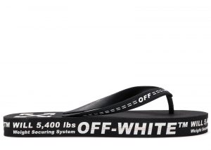Off-White Logo Typographic Flip Flop Black SS20