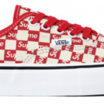Vans Authentic Supreme Red Checker Logo