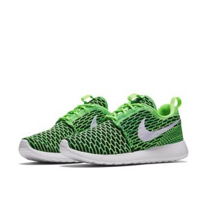 Nike Roshe One Flyknit Voltage Green White-Lucide Green (W)