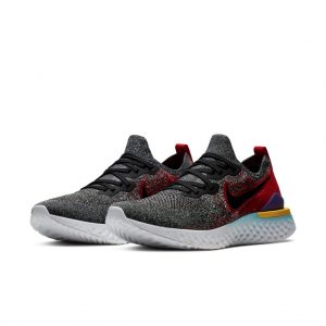 Nike Epic React Flyknit 2 Black Hyper Jade University Red
