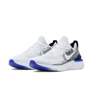 Nike Epic React Flyknit 2 White Black Racer Blue