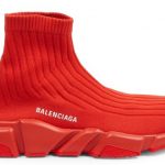 Balenciaga Speed Trainer Rib-Knit Rouge
