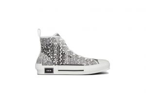 Dior And Shawn B23 High Top Black White Embroidery