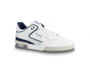 Louis Vuitton Trainer Sneaker White Blue