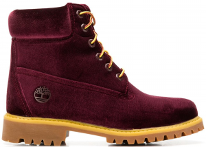 Timberland 6″ Off-White Velvet Wine (W)