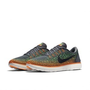 Nike Free Run Distance Wolf Grey/Black-Green-Atomic Orange