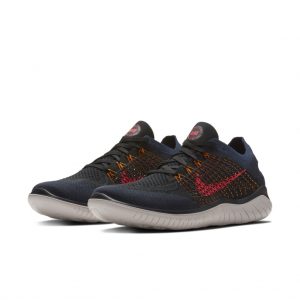 Nike Free RN Flyknit 2018 Black Flash Crimson Orange Peel