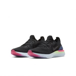 Nike Epic React Flyknit 2 Black Sapphire Hyper Pink (GS)