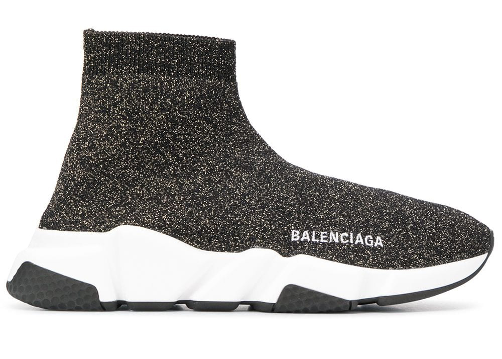 Balenciaga Speed Lurex Knit Metallic Grey (W)