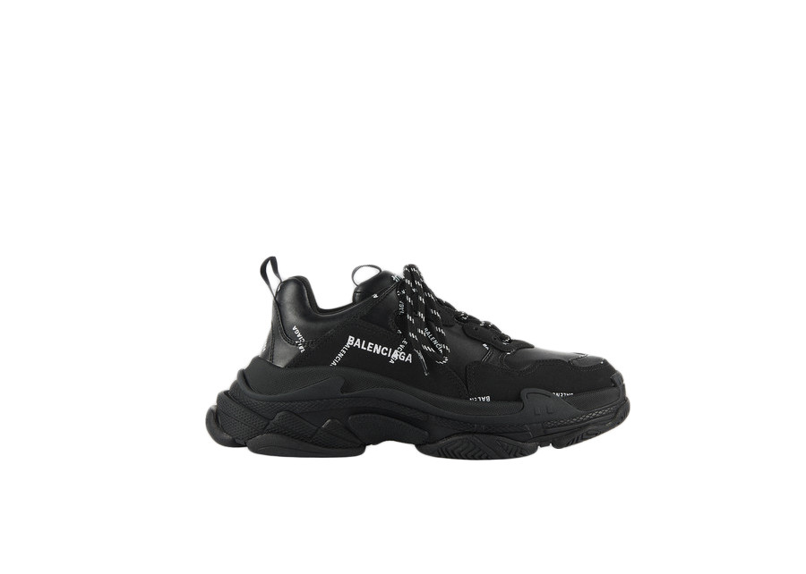Balenciaga Triple S Allover Logo Black