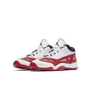 Jordan 11 Retro Low IE White Gym Red (GS)