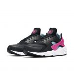 Nike Air Huarache Run Black Laser Fuchsia Blue Gale