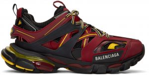 Balenciaga Track Trainers Burgundy Black