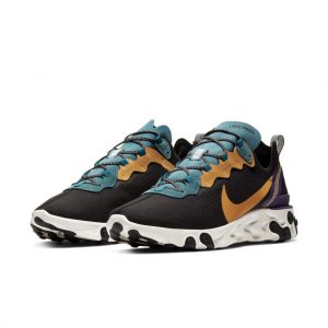 Nike React Element 55 PRM Black Mineral Cyan