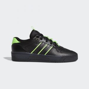 adidas Rivalry Low Core Black Solar Green