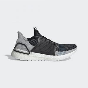 adidas Ultra Boost 19 Core Black Grey Six Shock Cyan