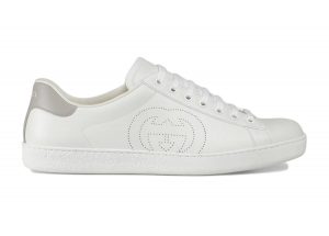 Gucci Ace Perforated Interlocking G White