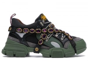 Gucci Flashtrek SEGA Green Removable Crystal
